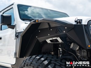 Jeep Wrangler JL Fender Flares - Fab Fours - Front - Mid Width Flare For Base System